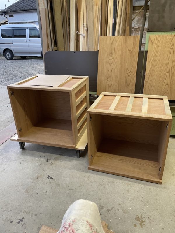 和室収納家具を鋭意製作中の画像